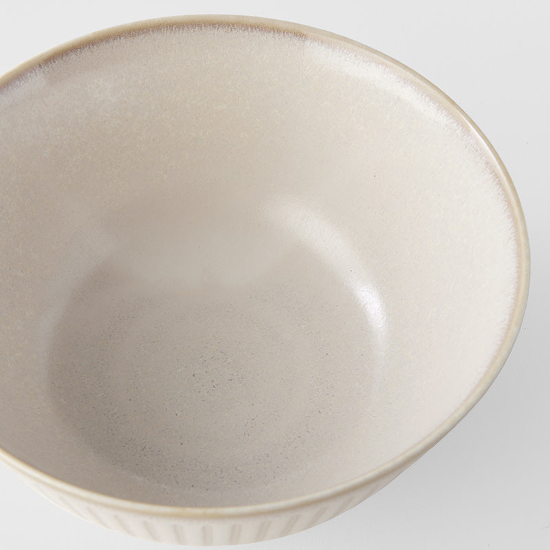 Bowl 16cm Ridged Alabaster Glaze V637-C2260