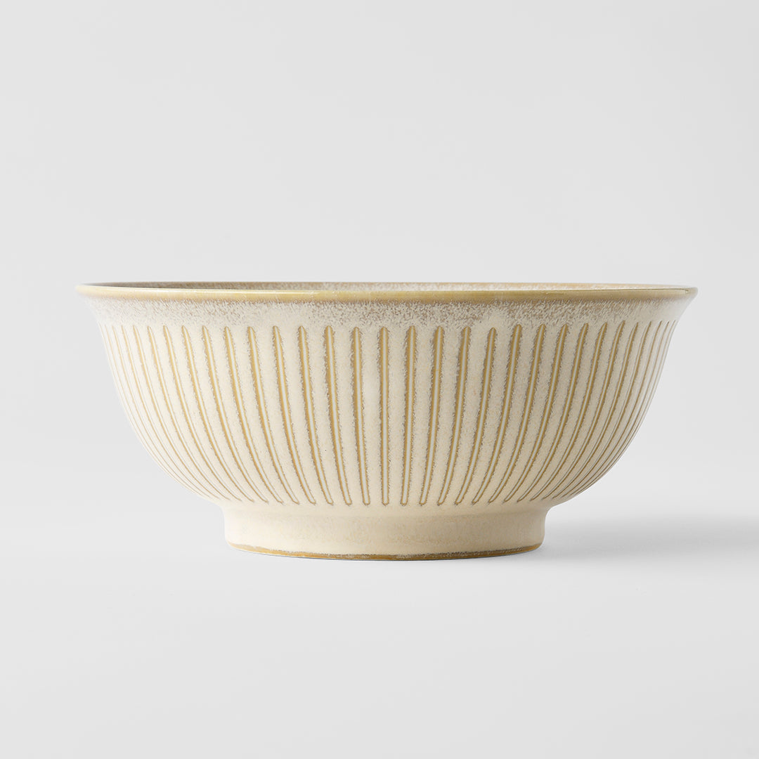 Udon Bowl 18cm Ridged Alabaster Glaze V637-C2261