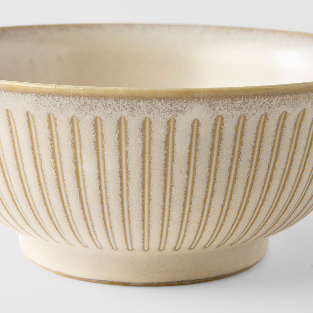 Udon Bowl 18cm Ridged Alabaster Glaze V637-C2261