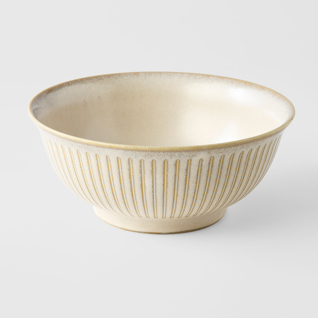 Udon Bowl 18cm Ridged Alabaster Glaze V637-C2261