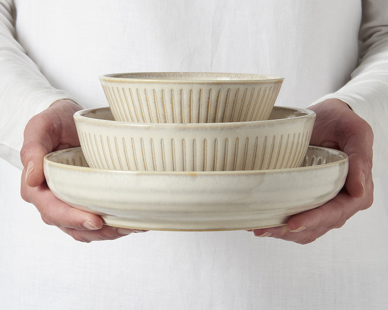 Ramekin Bowl 10cm Ridged Alabaster Glaze V637-C2272