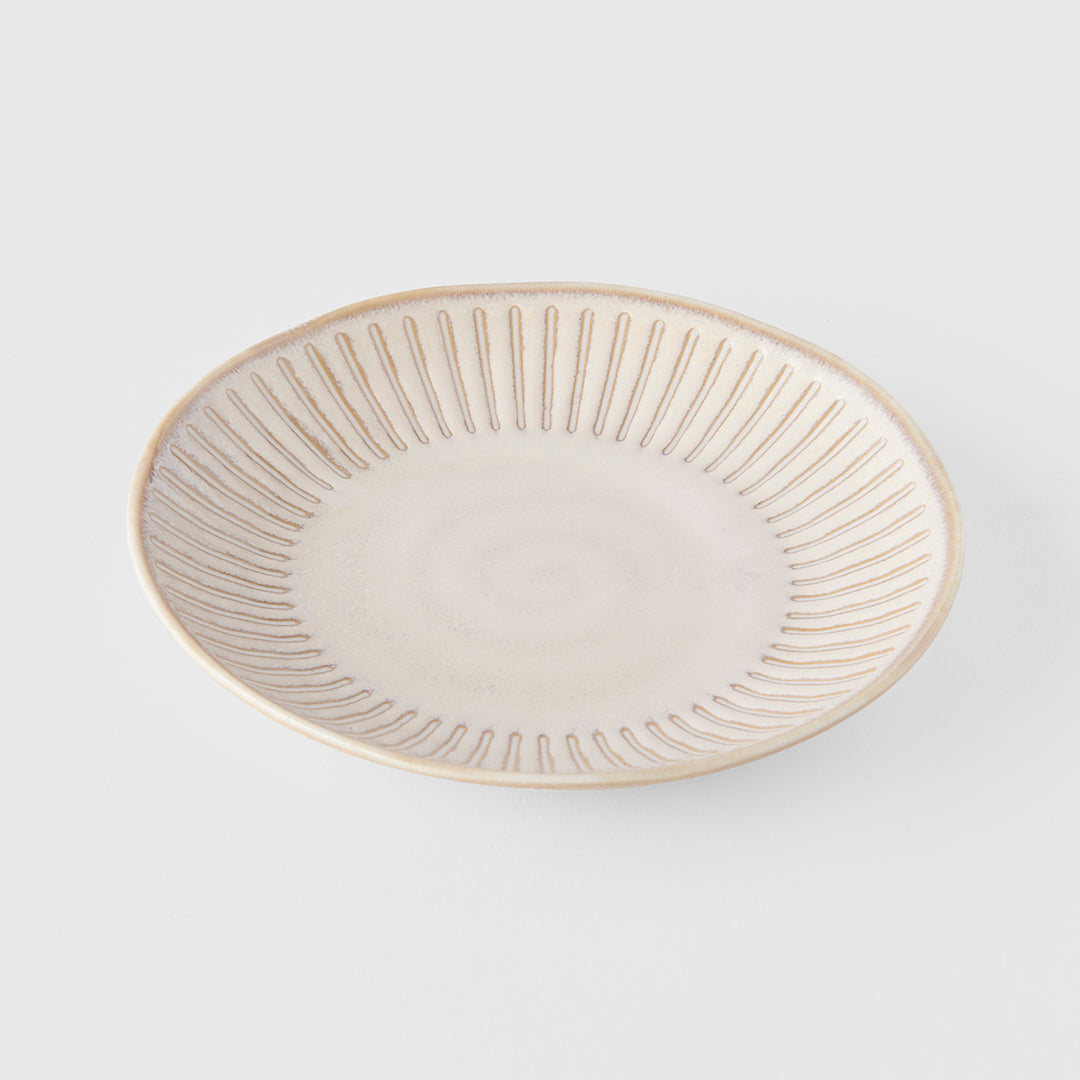Saucer 14cm Ridged Alabaster Glaze V637-C2273