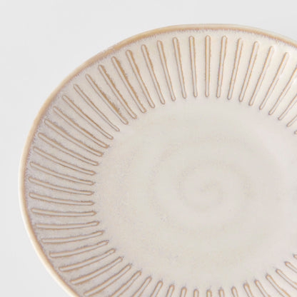Saucer 14cm Ridged Alabaster Glaze V637-C2273