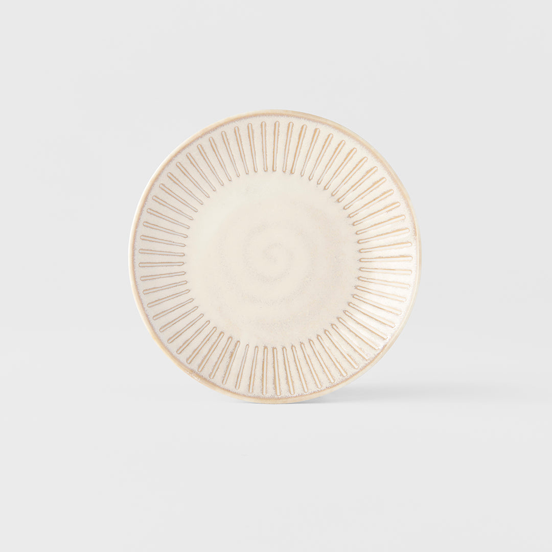 Saucer 14cm Ridged Alabaster Glaze V637-C2273