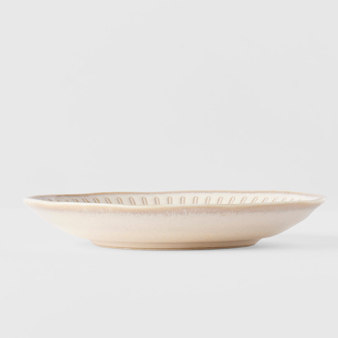 Saucer 14cm Ridged Alabaster Glaze V637-C2273