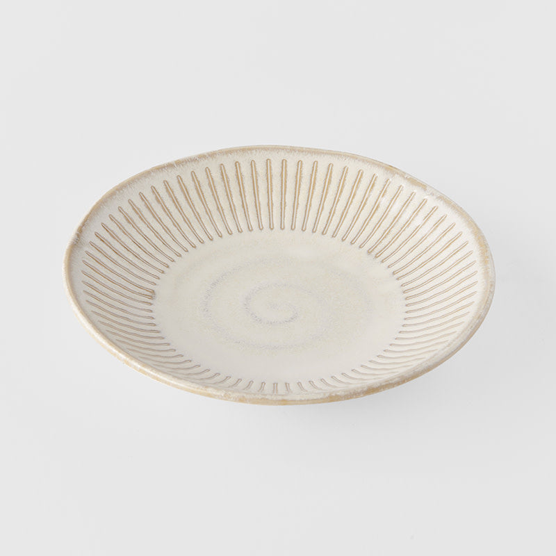 Tapas Plate 16cm Ridged Alabaster Glaze V637-C2274
