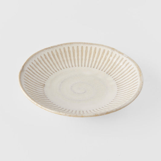 Tapas Plate 16cm Ridged Alabaster Glaze V637-C2274