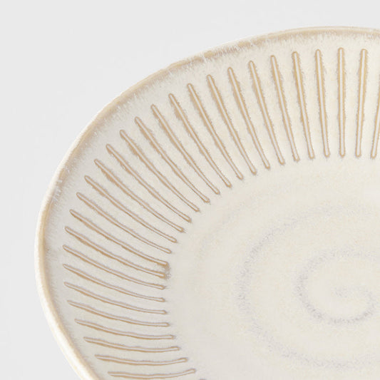 Tapas Plate 16cm Ridged Alabaster Glaze V637-C2274
