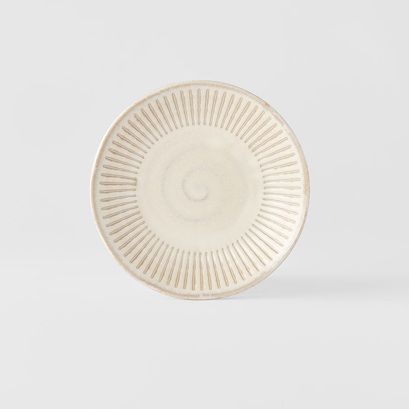 Tapas Plate 16cm Ridged Alabaster Glaze V637-C2274