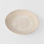 Plate 25cm Ridged Alabaster Glaze V637-C2276