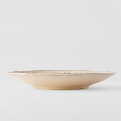 Plate 25cm Ridged Alabaster Glaze V637-C2276
