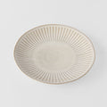 Dinner Plate 23cm Ridged Alabaster Glaze V637-C2279