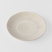 Dinner Plate 23cm Ridged Alabaster Glaze V637-C2279