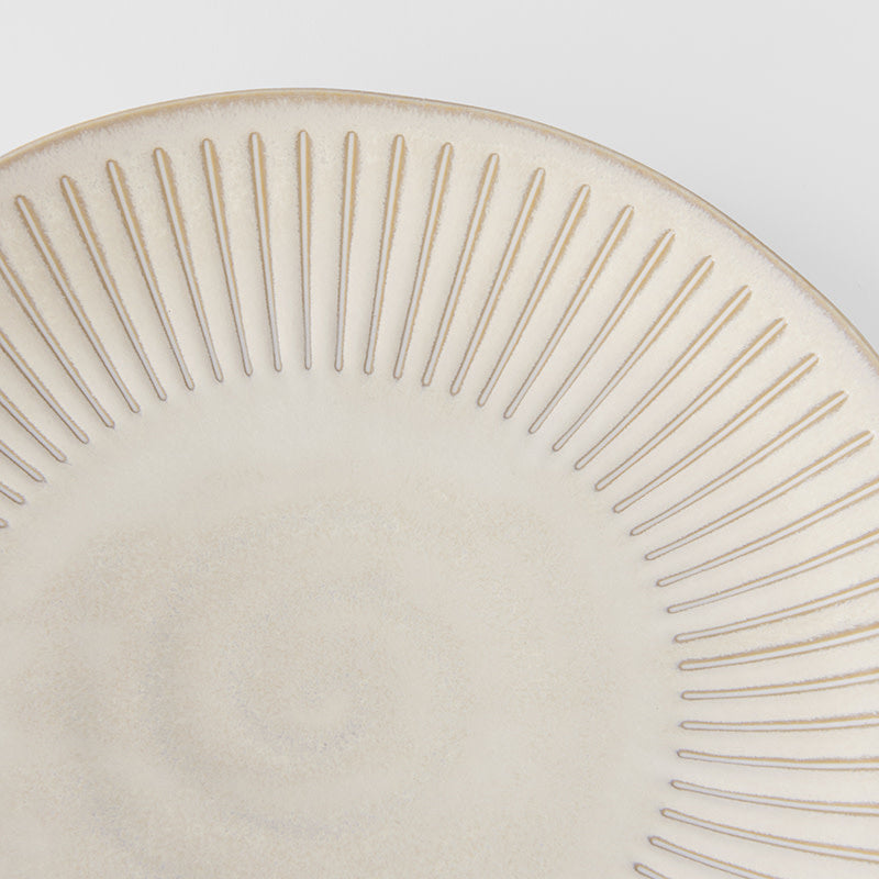 Dinner Plate 23cm Ridged Alabaster Glaze V637-C2279