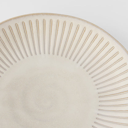Dinner Plate 23cm Ridged Alabaster Glaze V637-C2279