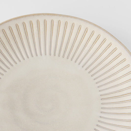Dinner Plate 23cm Ridged Alabaster Glaze V637-C2279