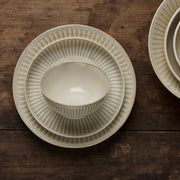 Dinner Plate 23cm Ridged Alabaster Glaze V637-C2279