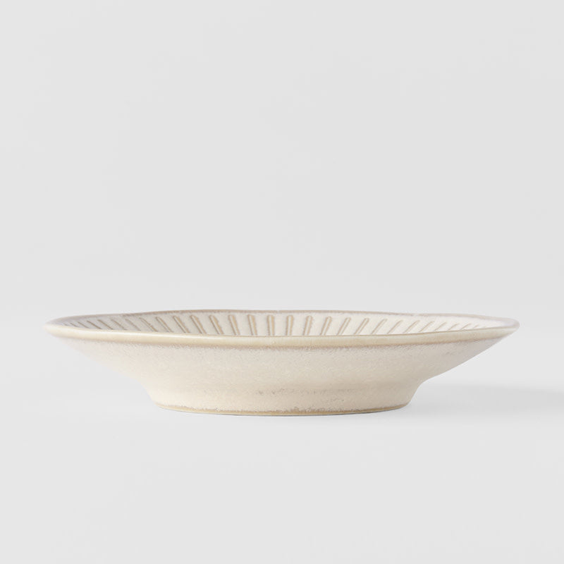 Sauce Dish Large 12cm Ridged Alabaster Glaze V637-C2280