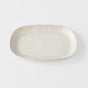 Plate Oval 19cm Ridged Alabaster Glaze V637-C2281