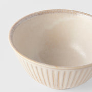 Rice Bowl 12cm Ridged Alabaster Glaze V637-C2282