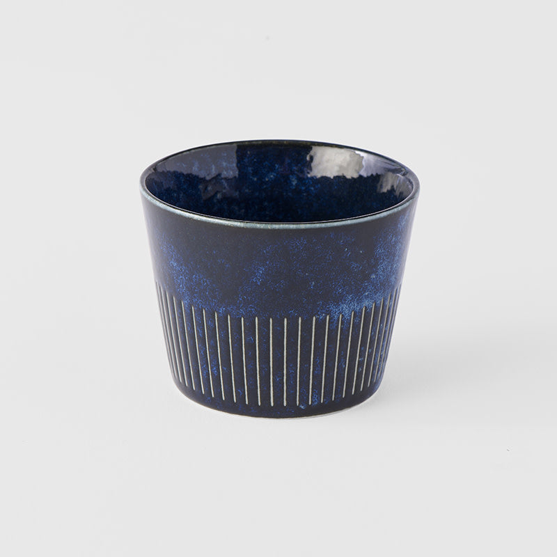 Soba Cup 175ml Ridged Indigo Blue Glaze V637-C2287