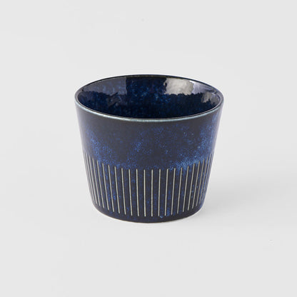 Soba Cup 175ml Ridged Indigo Blue Glaze V637-C2287