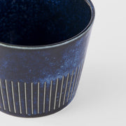 Soba Cup 175ml Ridged Indigo Blue Glaze V637-C2287