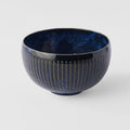 Rice Bowl 13.3cm Ridged Indigo Blue Glaze V637-C2290