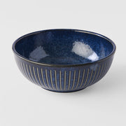 Pasta Bowl 16cm Ridged Indigo Blue Glaze V637-C2292