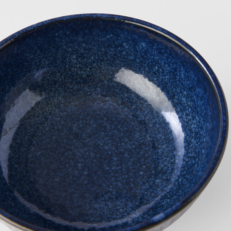 Pasta Bowl 16cm Ridged Indigo Blue Glaze V637-C2292