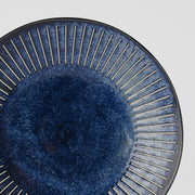 Dinner Plate 25cm Ridged Indigo Glaze V637-C2295