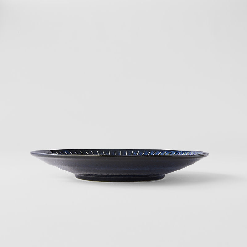Dinner Plate 25cm Ridged Indigo Glaze V637-C2295