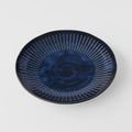 Dinner Plate 23cm Ridged Indigo Blue Glaze V637-C2297