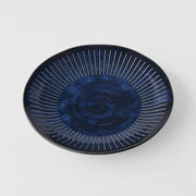 Dinner Plate 23cm Ridged Indigo Blue Glaze V637-C2297