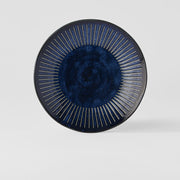 Dinner Plate 23cm Ridged Indigo Blue Glaze V637-C2297
