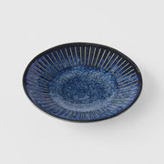Saucer 12cm Ridged Indigo Glaze V637-C2299