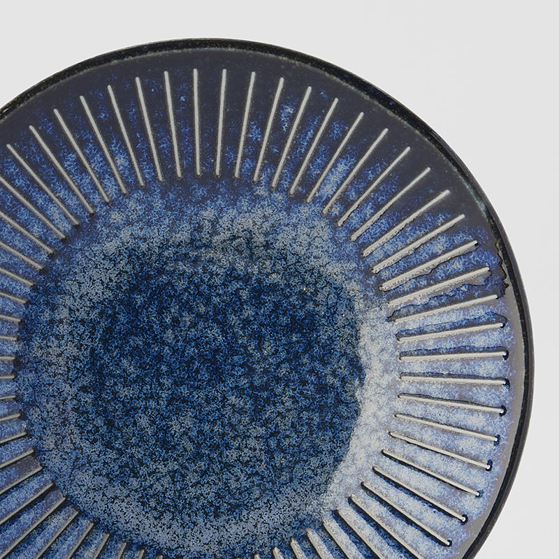 Saucer 12cm Ridged Indigo Glaze V637-C2299