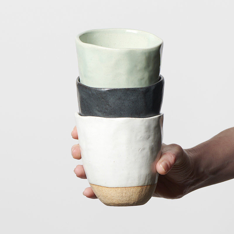 Lopsided Mug 275ml Kinoko Mushroom Grey Glaze V637-C2321