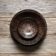 Plate 28cm Bronze Converging Line Glaze V637-C2457