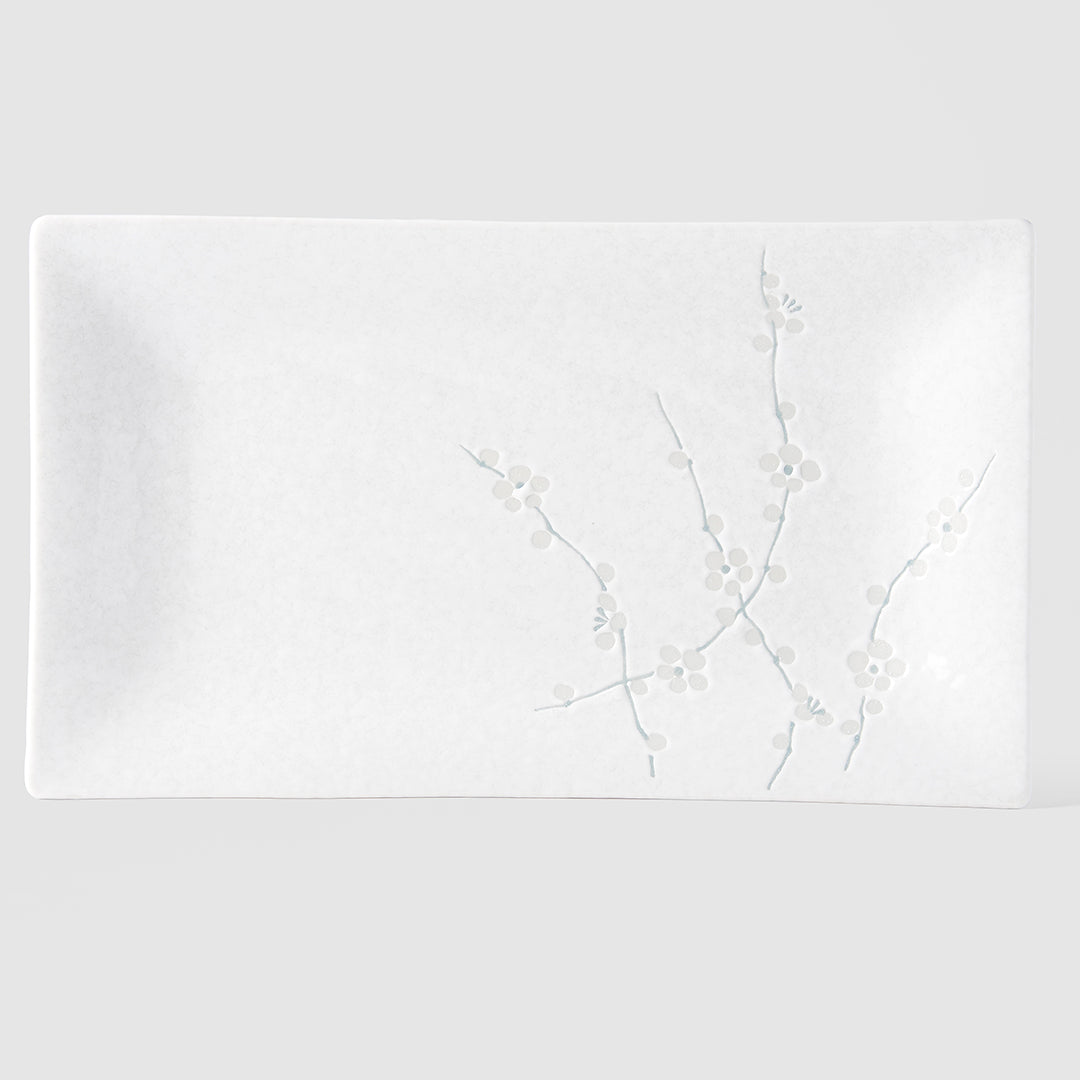 Platter Rectangular 33cm White Blossom Glaze V637-C2460