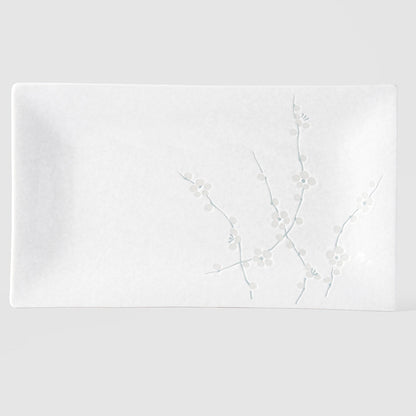 Platter Rectangular 33cm White Blossom Glaze V637-C2460