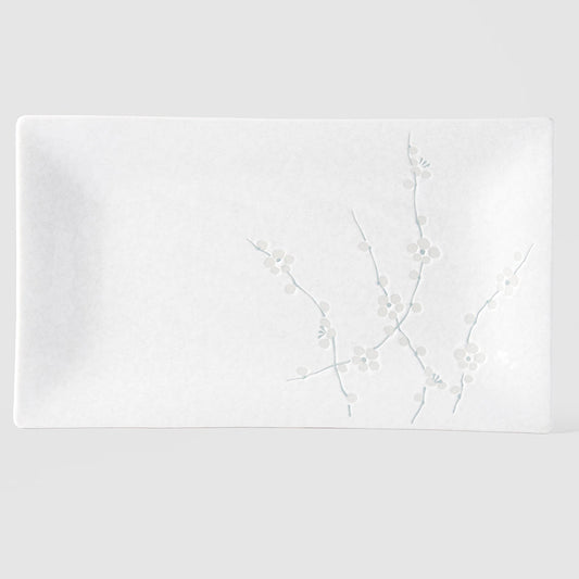 Platter Rectangular 33cm White Blossom Glaze V637-C2460