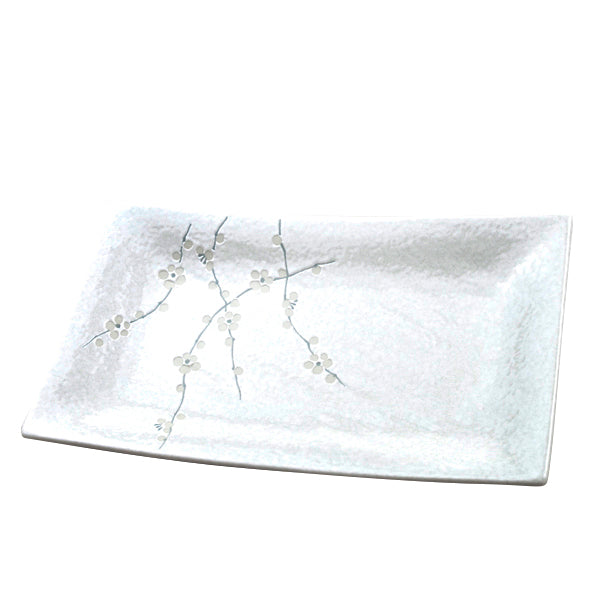 Platter Rectangular 33cm White Blossom Glaze V637-C2460