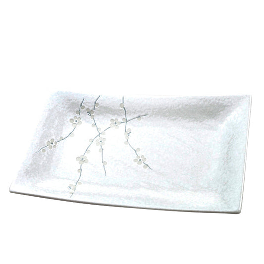 Platter Rectangular 33cm White Blossom Glaze V637-C2460