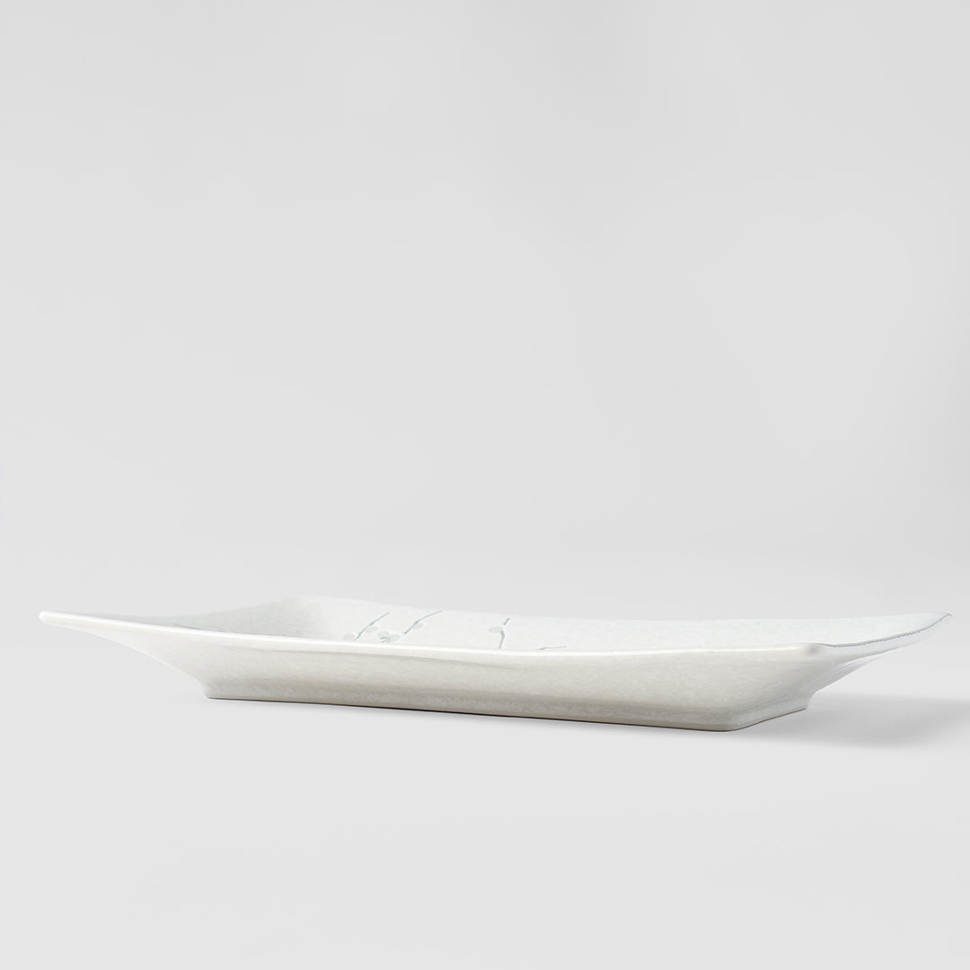 Platter Rectangular 33cm White Blossom Glaze V637-C2460