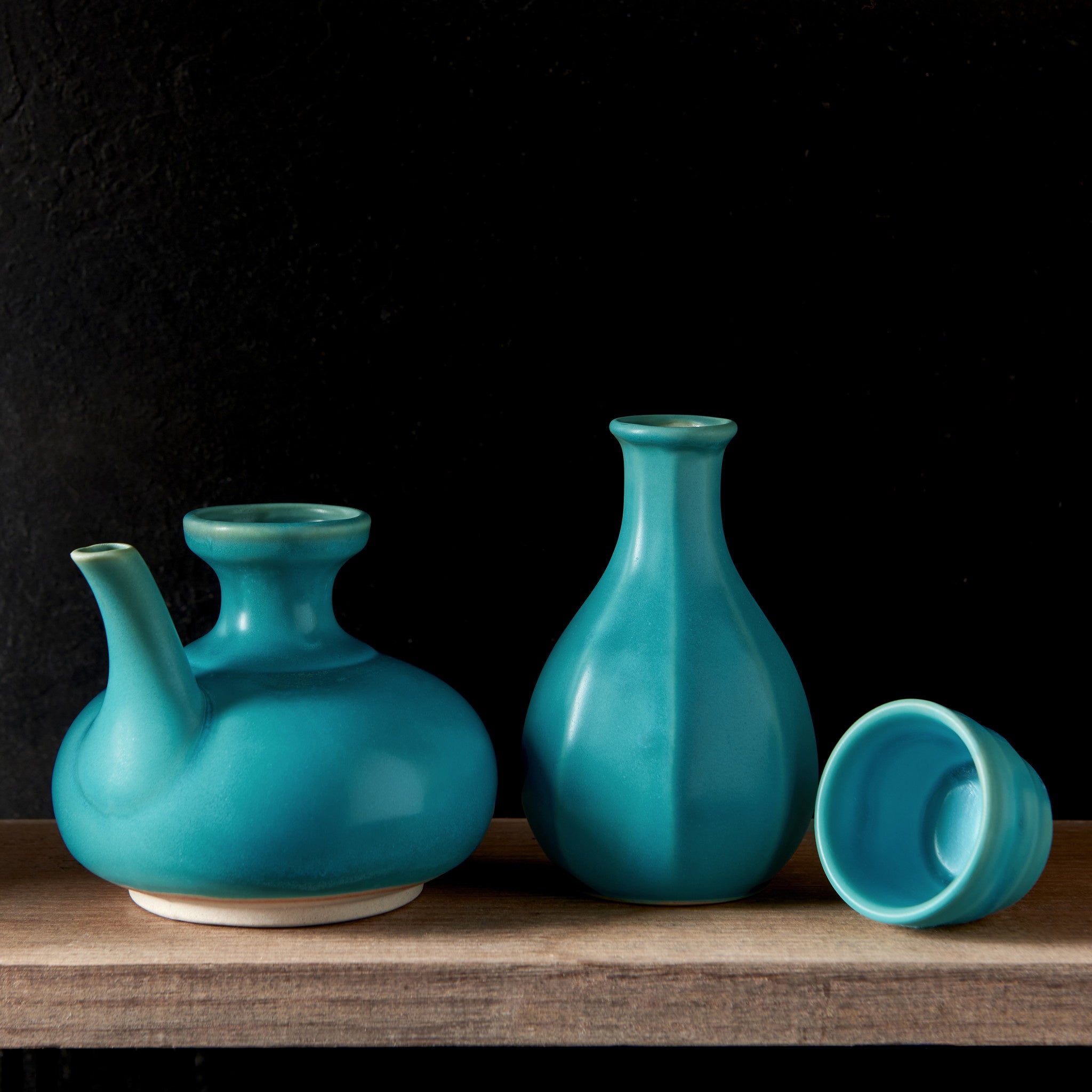 Sake Pourer 200ml Aqua Glaze