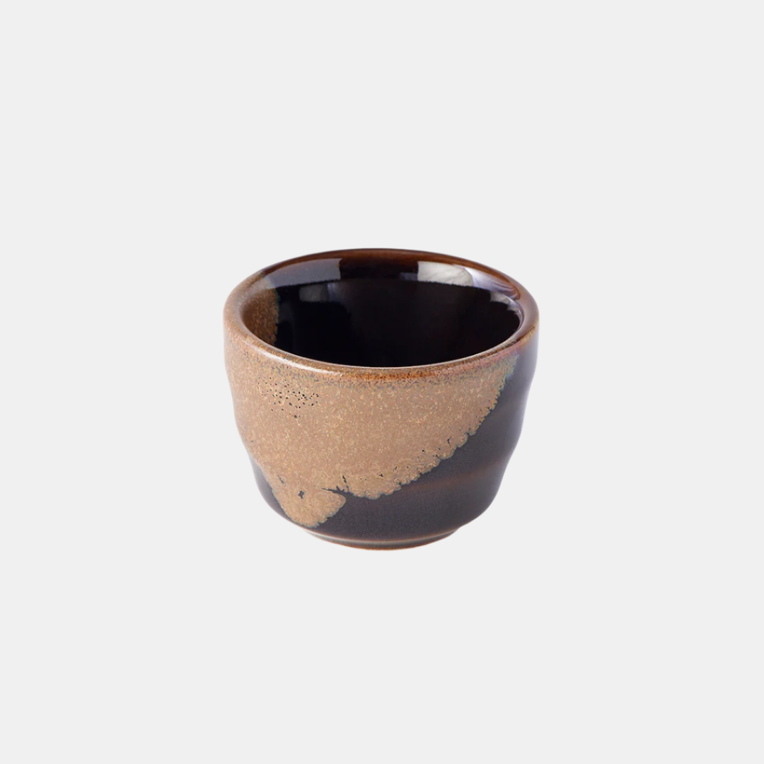Sake Cup 30ml Brown Black Glaze V637-C2610