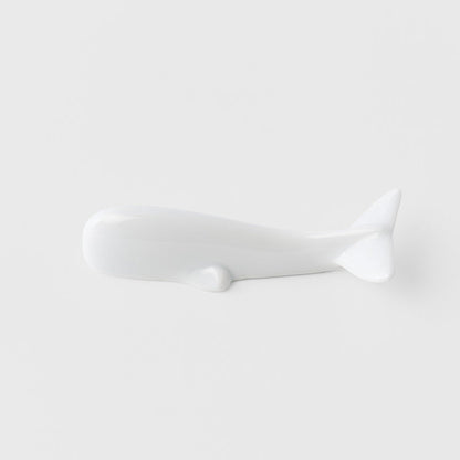 Chopstick Rest Pure White Glaze Whale V637-C2647