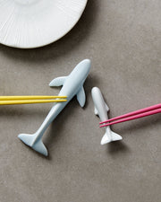 Chopstick Rest Pure White Glaze Whale V637-C2647