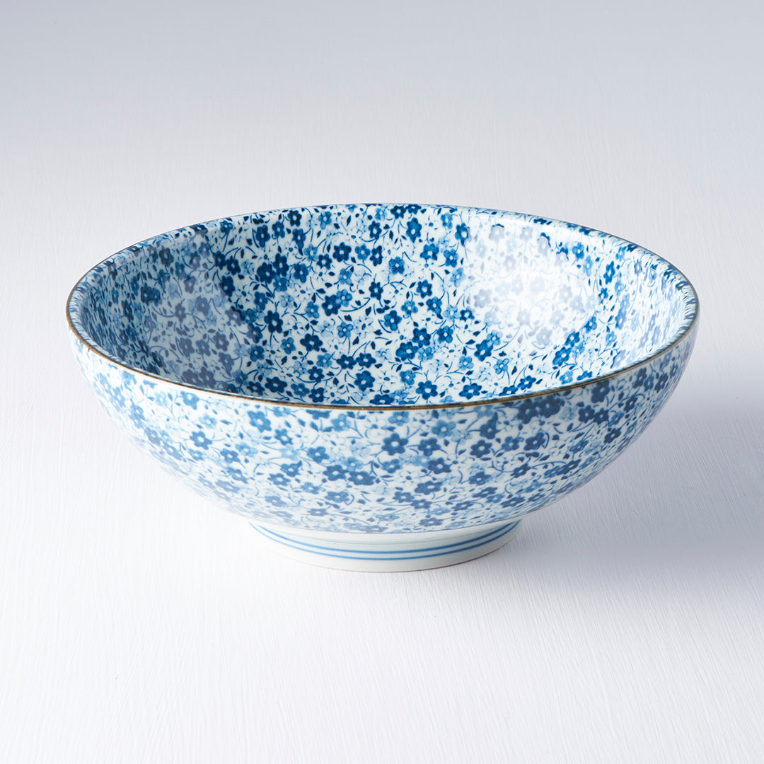 Ramen Bowl 21.5cm Blue Daisy Glaze V637-C2790